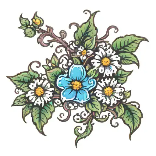 Flowers Growing On Vine Wrapping