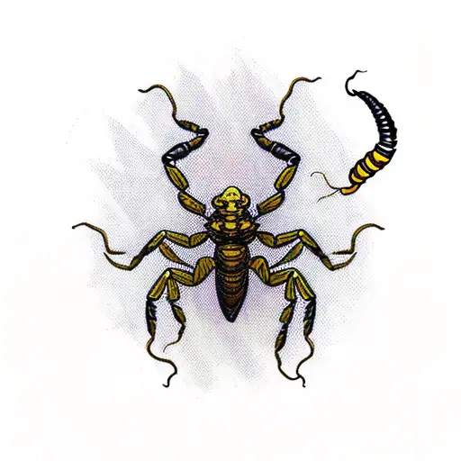 Scorpion With Flames