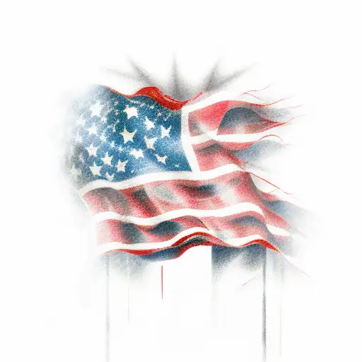 American Flag Tree Of Liberty