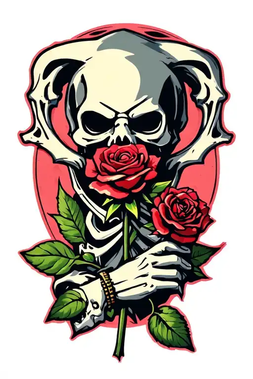 Reaper Holding A Rose