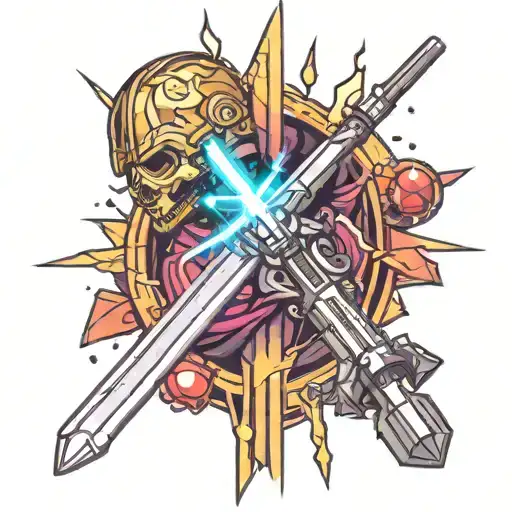 Lightsaber With Exposed Kyber Crystal