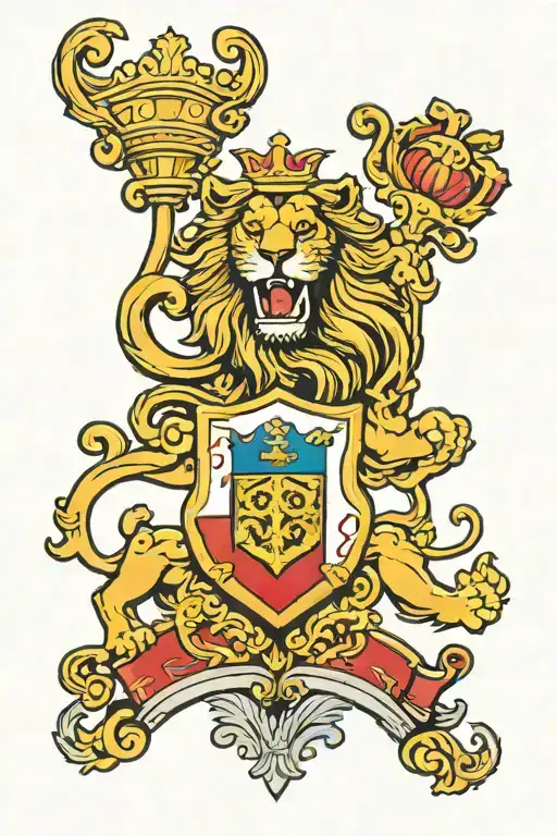 Portuguese Crest And Lion
