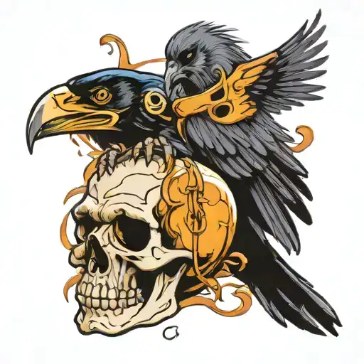 Raven And Skull