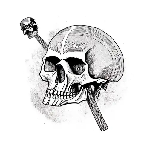 Old School Skull Motorbike