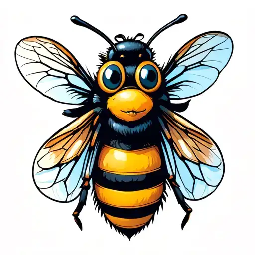 A Bee Wearing A Ghost Costume