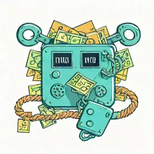 Trust No On Leg Tattoo With Money And Atm Dice Handcuffs Intertwined