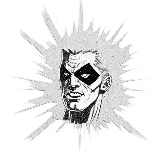 A Punk Rock Superhero Bursting Out Of A Comic Book Page