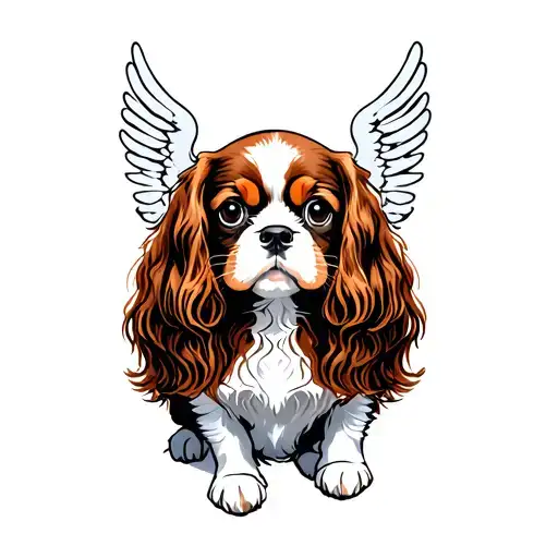 Cavalier King Charles Spaniel Ruby Angel Wings