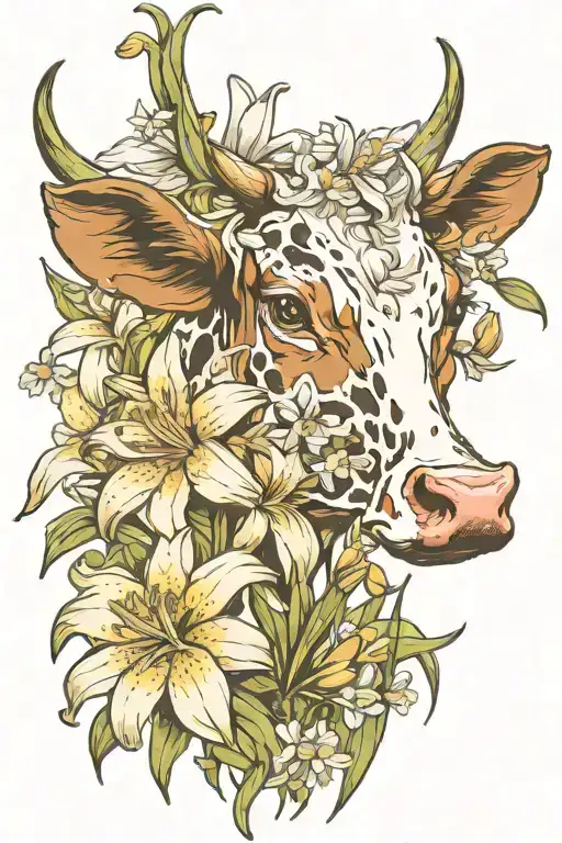 Cow Lilies Daisies