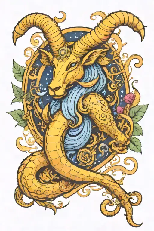 Capricorn Blending Into Pices Zodiac Sign