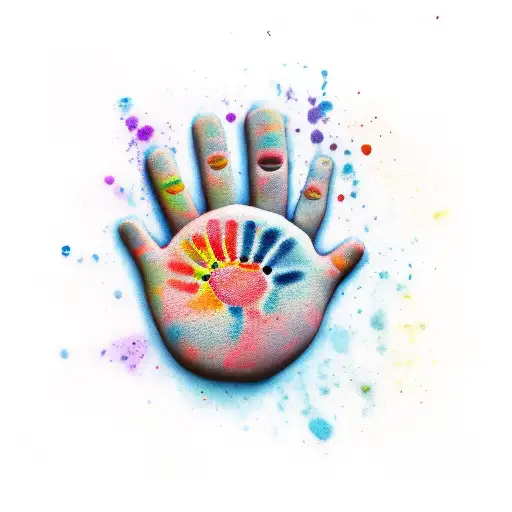 Baby Handprint With Name Amelia