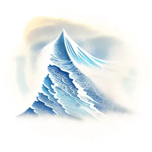 Mountain Behind Wave