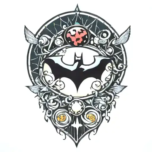 Batman Symbol With A Ladybug
