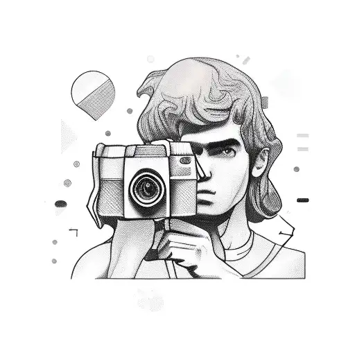 Male Holding A Camera
