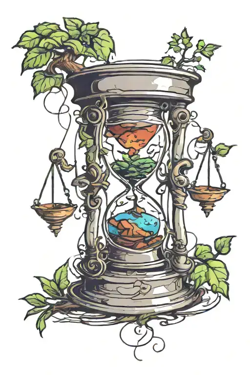 Hourglass With Tree Inside