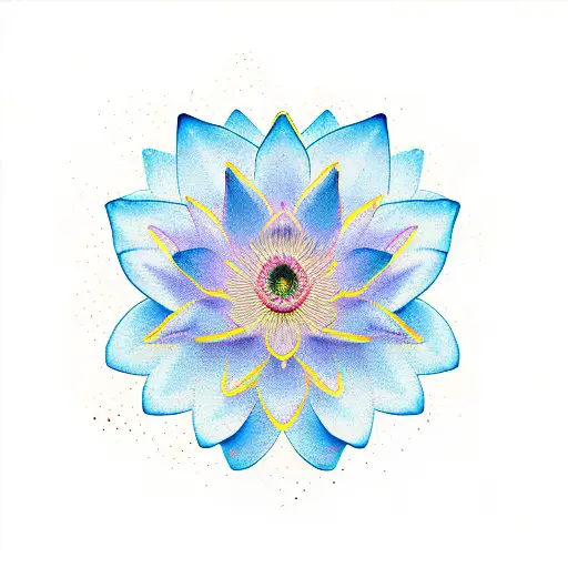 Data Visualization Of A Blue Lotus