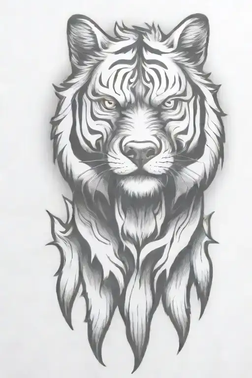 Hell Hound Dog With Flames