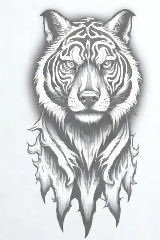 Hell Hound Dog With Flames