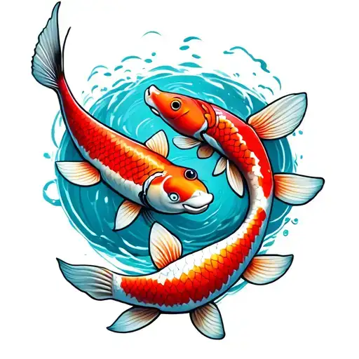 5 Koi Fish With Dates Under