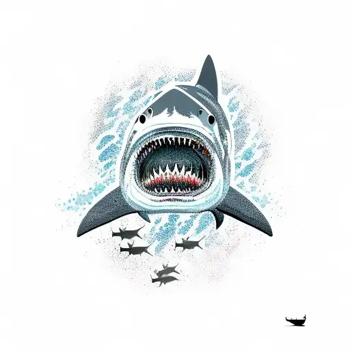 Shark With Grim Reaper Surfing