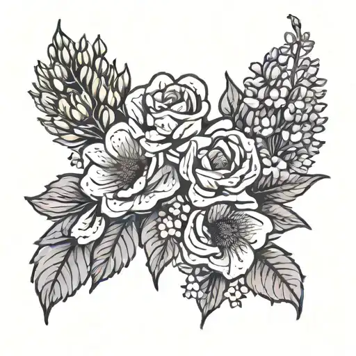 November And October Birth Flower Bouquet