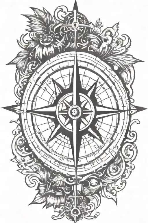Nautical Compass With The Words Never Lost Always Home Narrowly