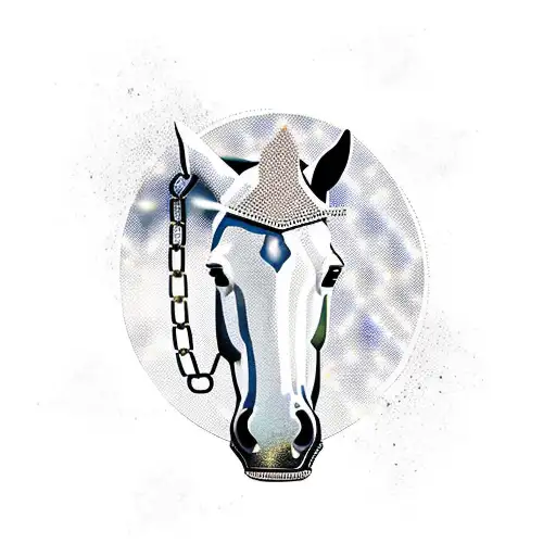 Horse With Metal Chain Mail