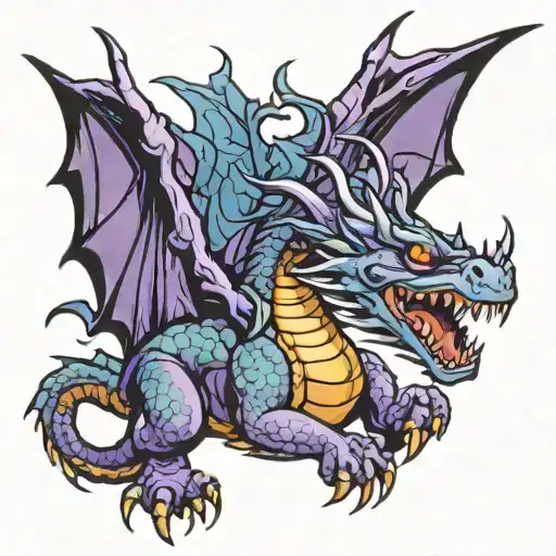 Purple Dragon Flying