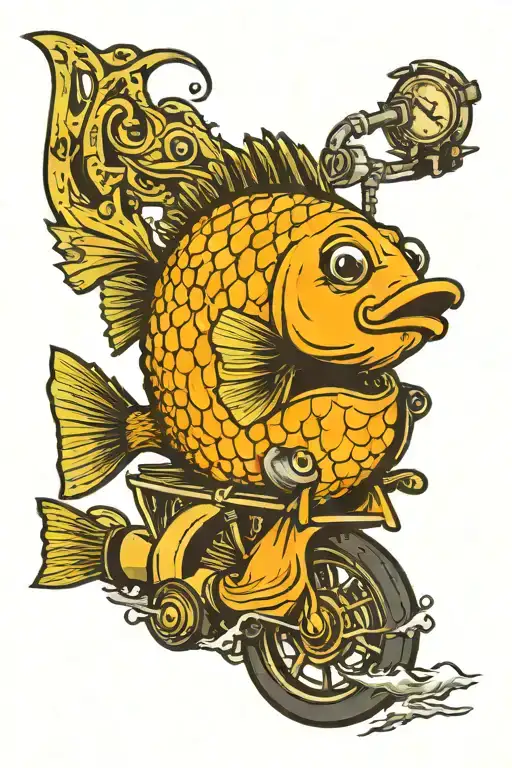 Fish With Hairy Leg On A Monocycle