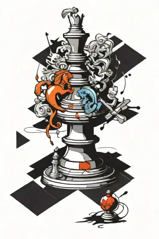 A Chess Board With League Of Legends Champions As The Pieces