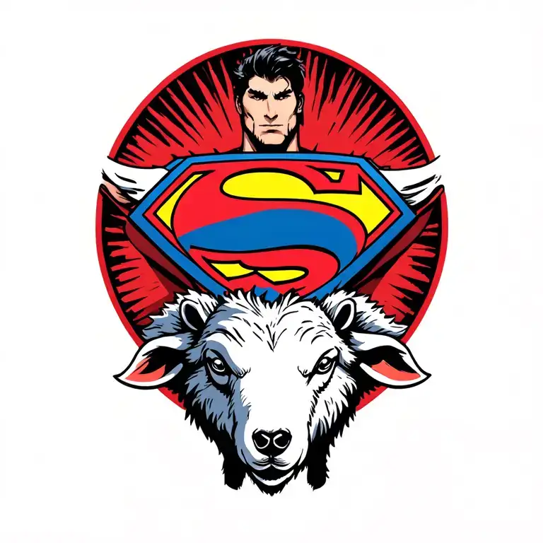 Sheep In Wolf's Skin With Superman Logo Incorporated