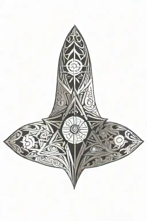 Sternum Tattoo Geo Symteric Shapes