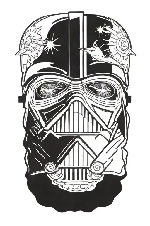 Dark Vador Star Wars Imperial Logo Merged Together Representing