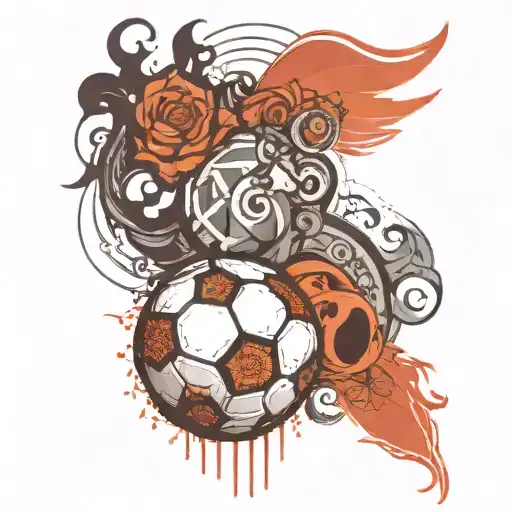 A Soccer Ball With Intricate Indian Patterns And Designs