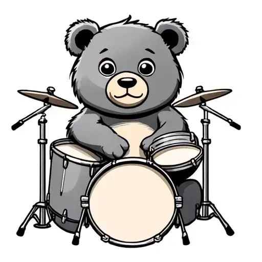Cute Bear Drummer