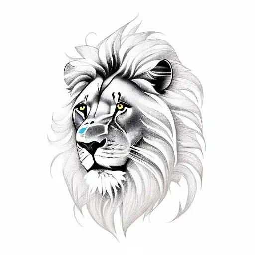 Half Lion Half Floral