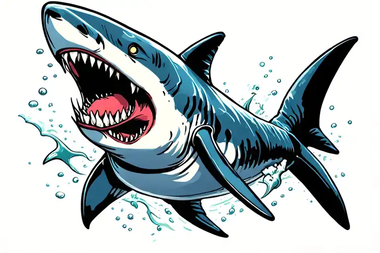 Fast Angry Shark Swimming