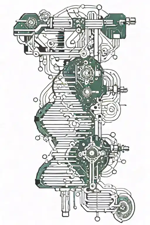 Electronic Circuit Board Patterns Incorporated Into Dna