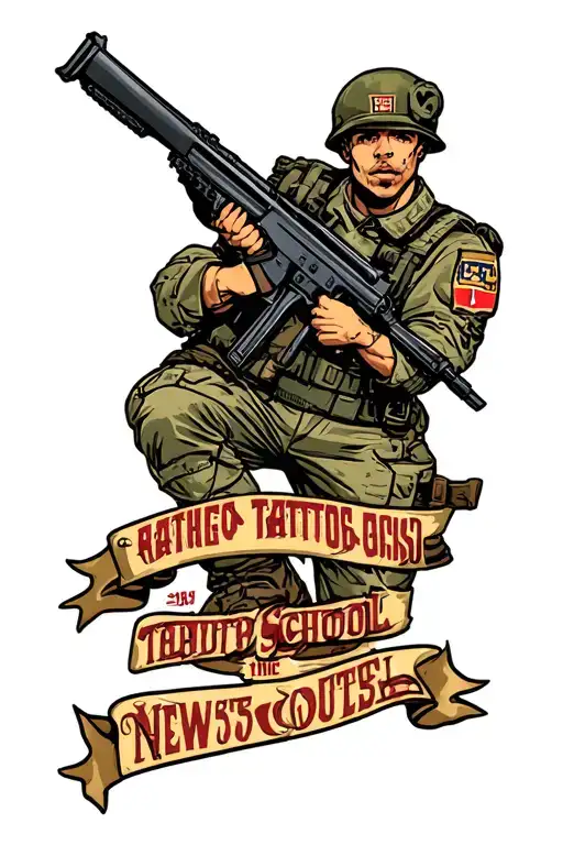 Military Tattoo With The Phrase