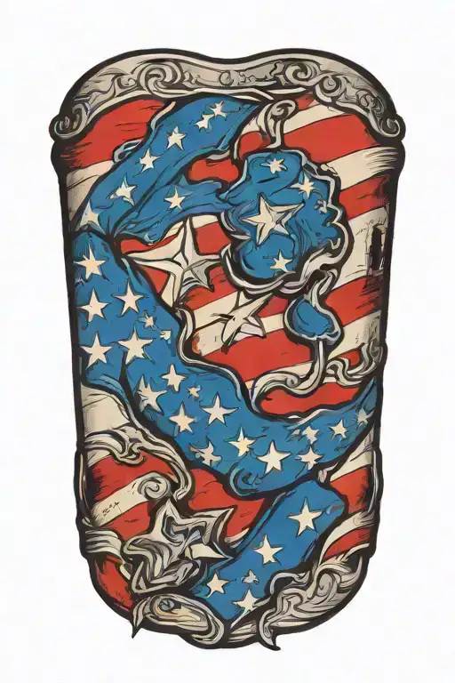 American Flag Forearm Color