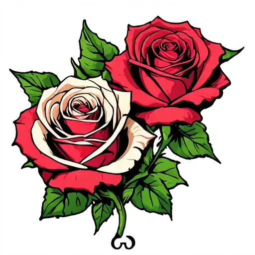 6 Roses With Letter Inside Representing 6 Different Names