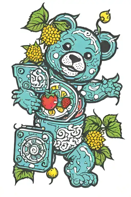 Sunflowers Wrapped Gummy Bear Lemons And Strawberries And Pinball Flippers