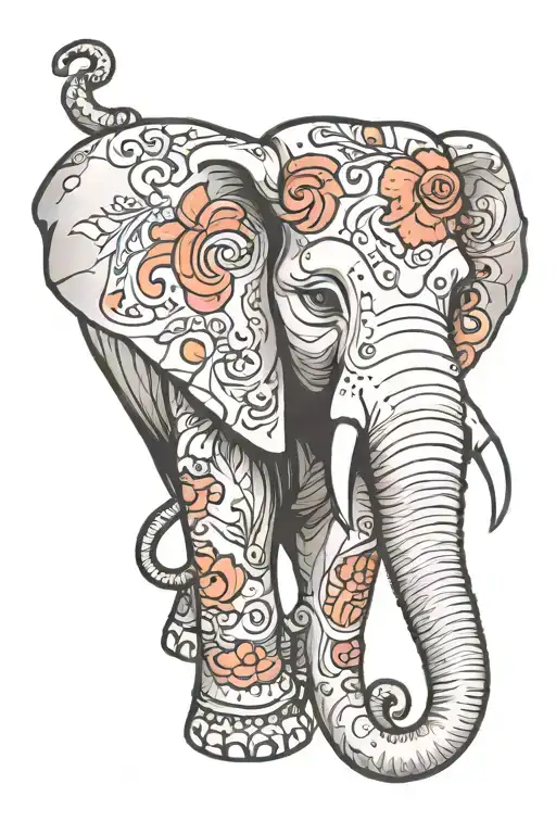 Elephant Head Name Written