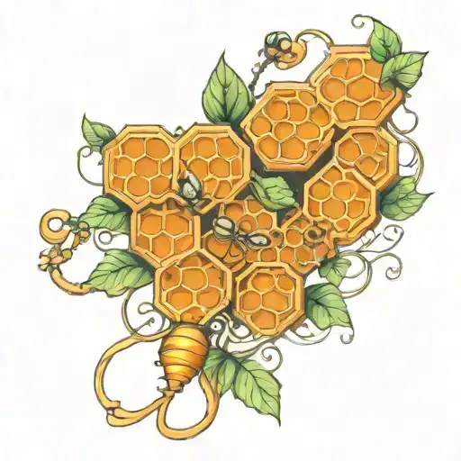 Honeycomb And Vine Intertwined