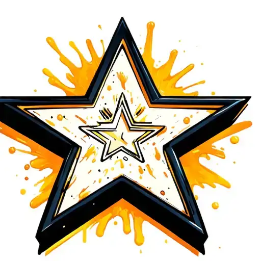 Star Splatter Painted