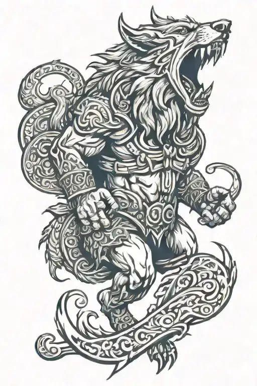 Nautical Viking The Fenrir Breaking Free