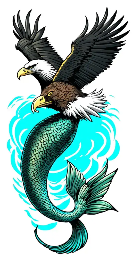 Bald Eagle Pirate Lagoon Mermaids