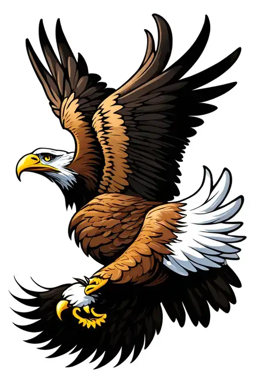 Eagle Head And Wings