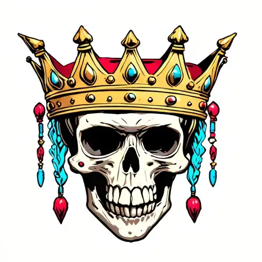 Skull Wearing A Crown