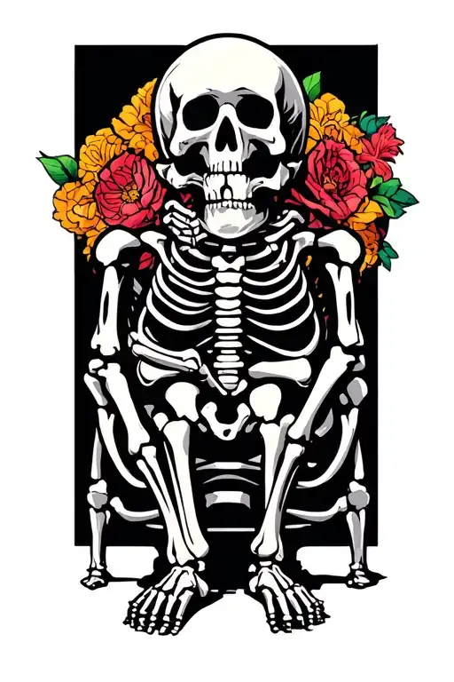 Thinker Skeleton Sitting